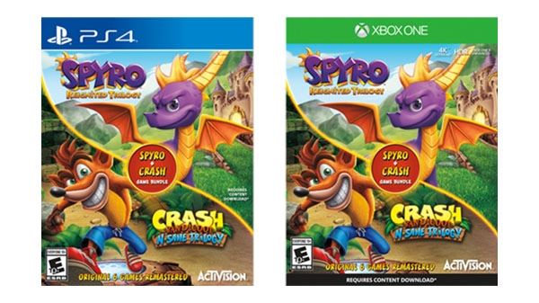 <br />
Бандл из трилогий Spyro и Crash Bandicoot выйдет для Xbox One<br />
